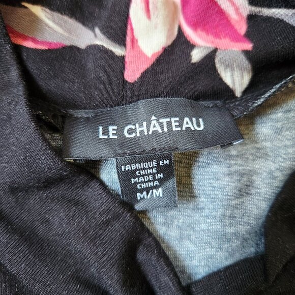 Gorgeous LE CHATEAU Floral Mock Neck Sleeveless Top - Picture 4 of 5